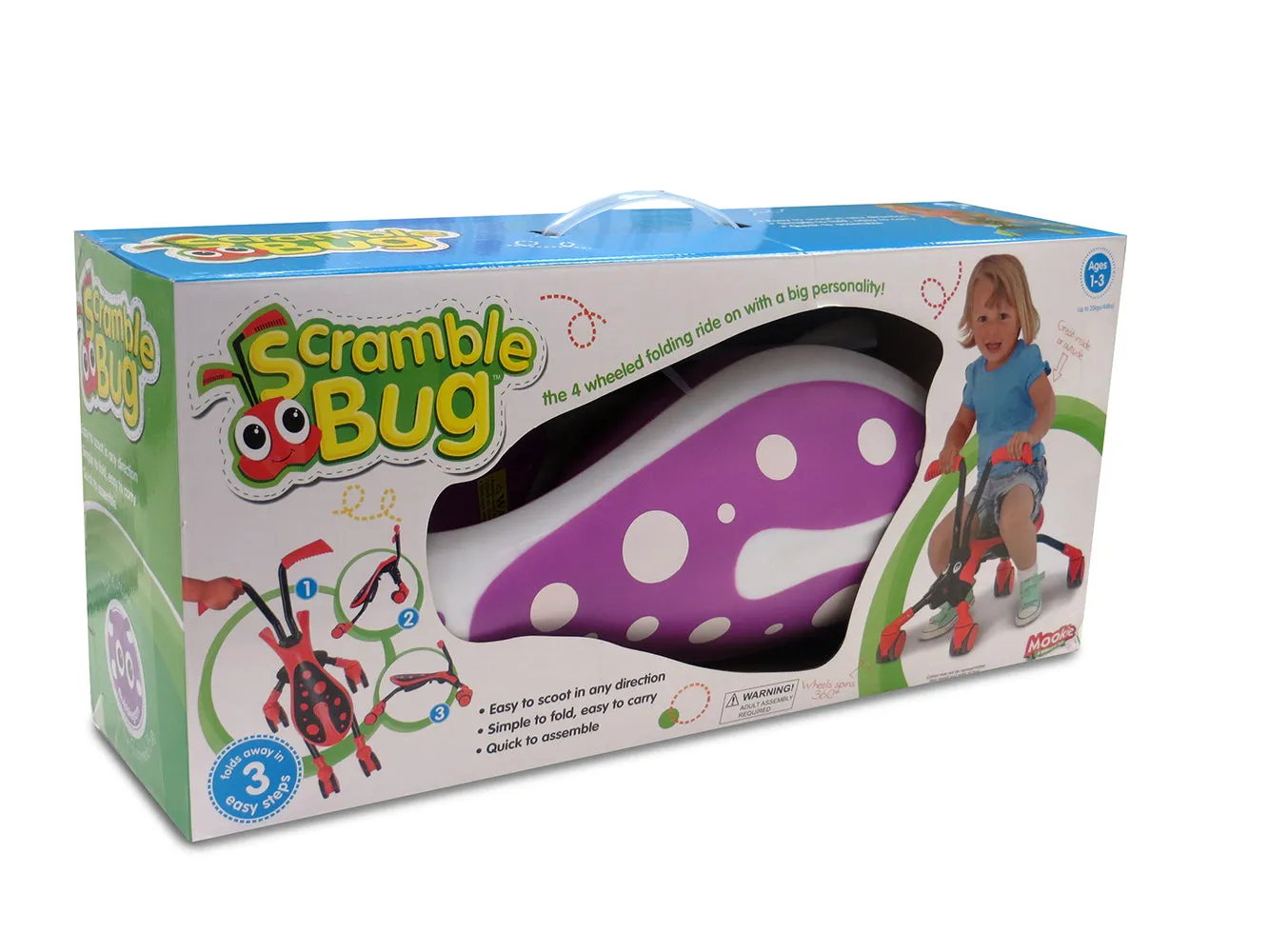 ScrambleBug Bubblegum 4 Wheel Kids Ride On