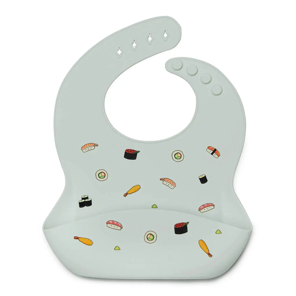 Silicone Printed Bib Sushi