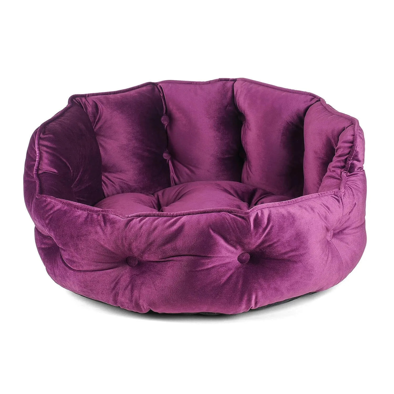 Smart Garden Mulberry Button-Tufted Round Bed - Medium