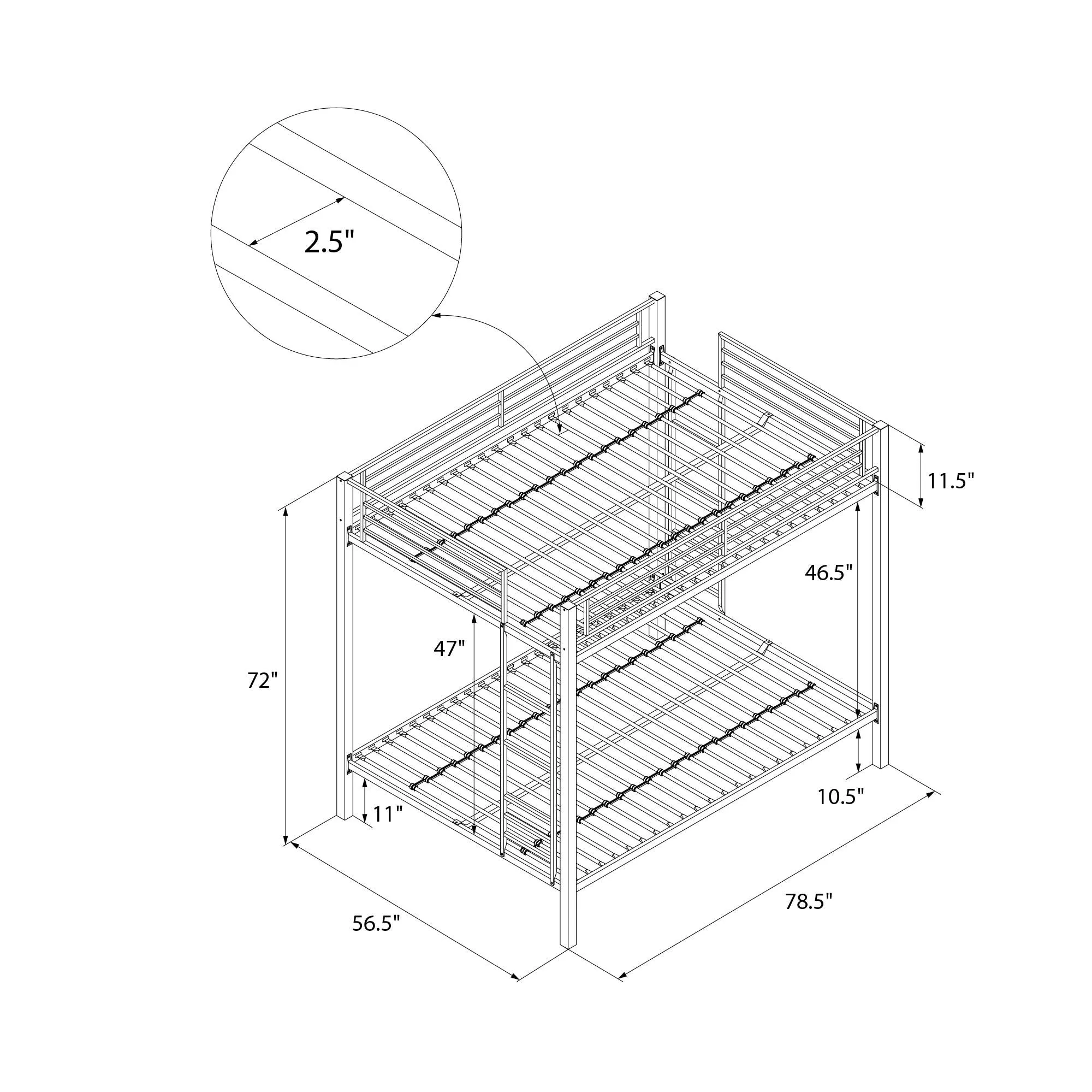 Sydney Metal Bunk Bed