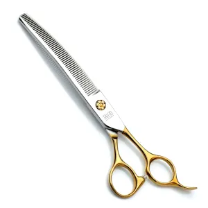 Tauro Pro Line Janita Plungė Curved Stainless Steel Thinning Scissors Ergonomic Extremally Sharp For The Right-Hande, 56  teeth