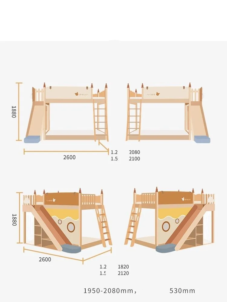 Treehouse Bunk Beds with Slide