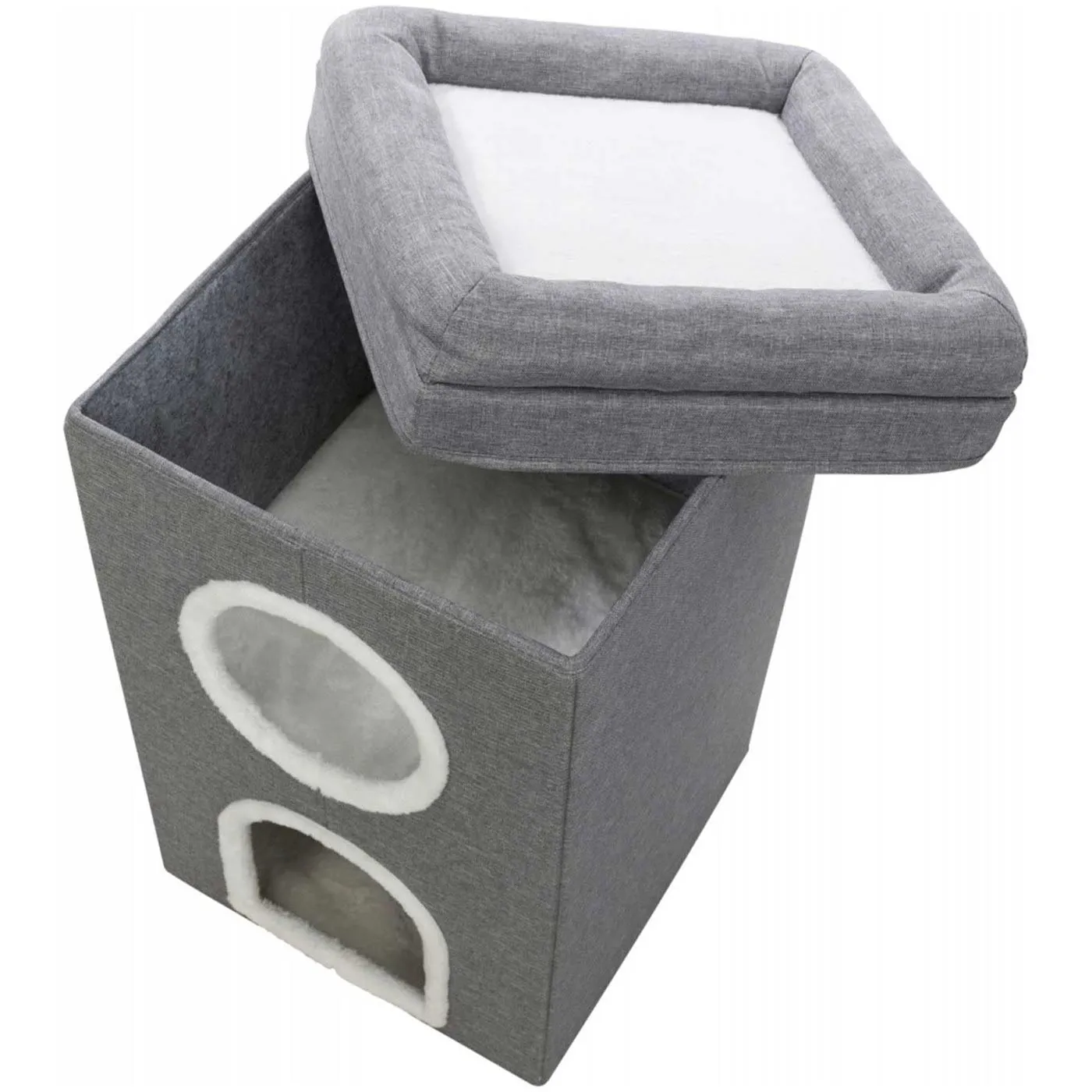 Trixie Grey & White Saul Cat Tower