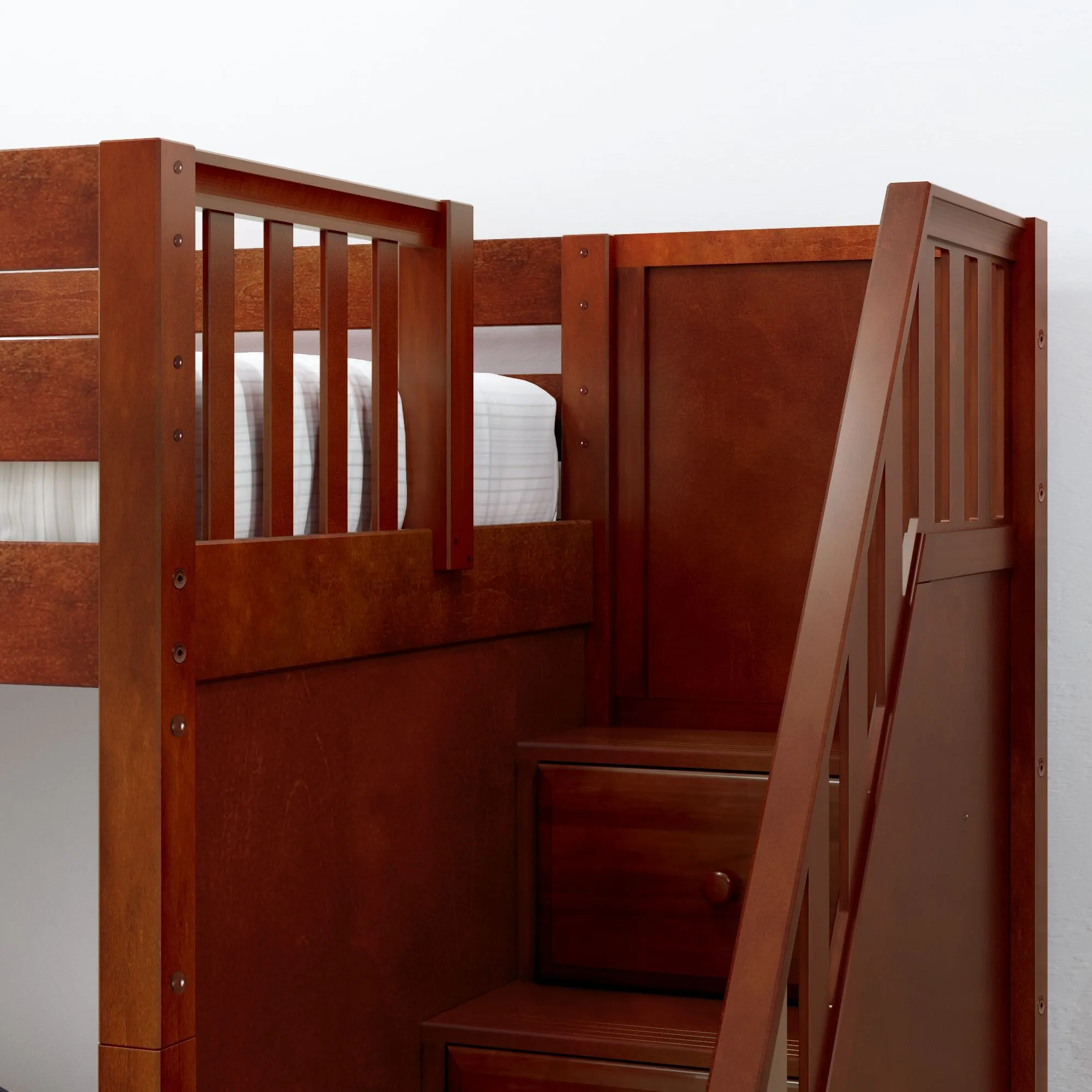 Twin Medium Bunk Bed with Stairs and Slide