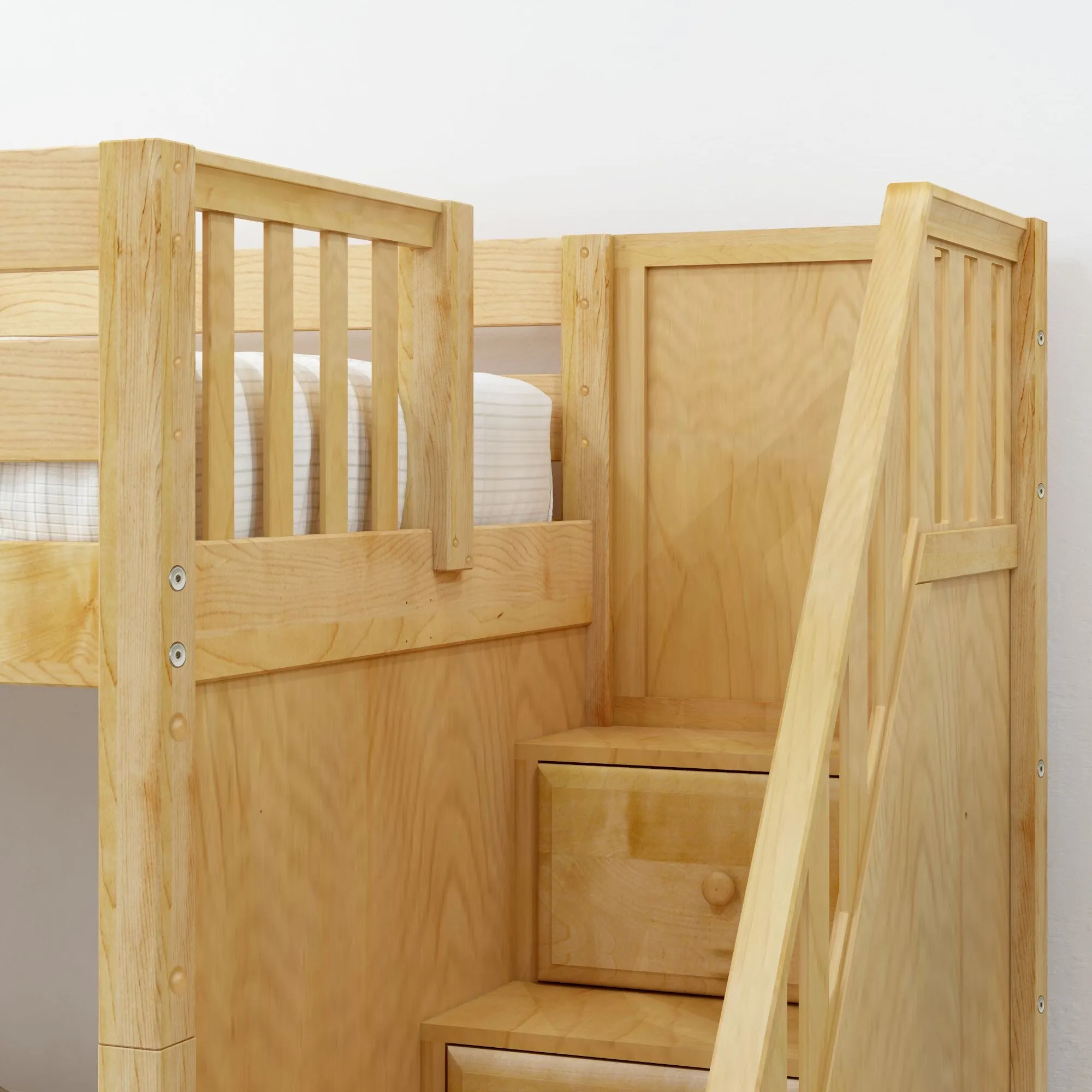 Twin Medium Bunk Bed with Stairs and Slide